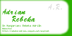 adrian rebeka business card